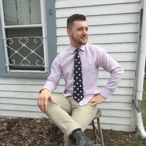 Mens Medium Tallia Dress Shirt Pink